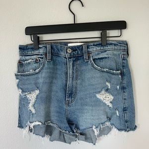 Abercrombie and Fitch Curve Love High Rise Mom Shorts